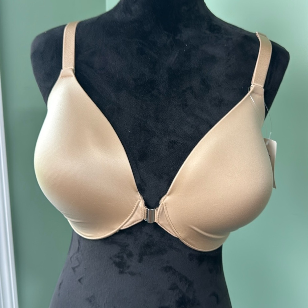 Soma Full Coverage Vanishing Back Front Close Bra Soft Tan